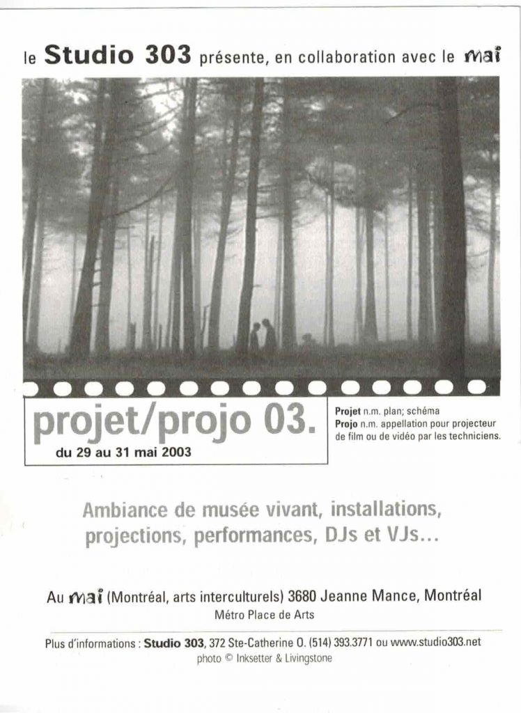projet projo 03 (2003)
du 23 au 31 mai 2003