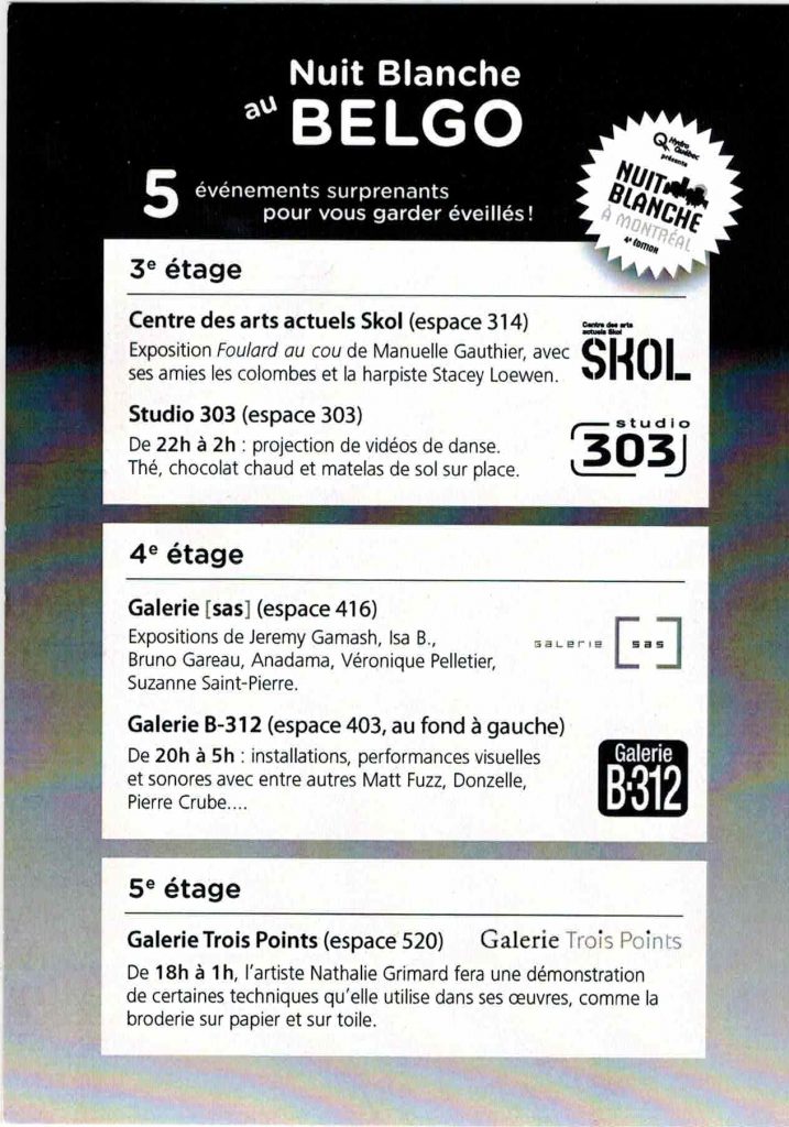 Nuit Blanche au Belgo 4e édition (2007)