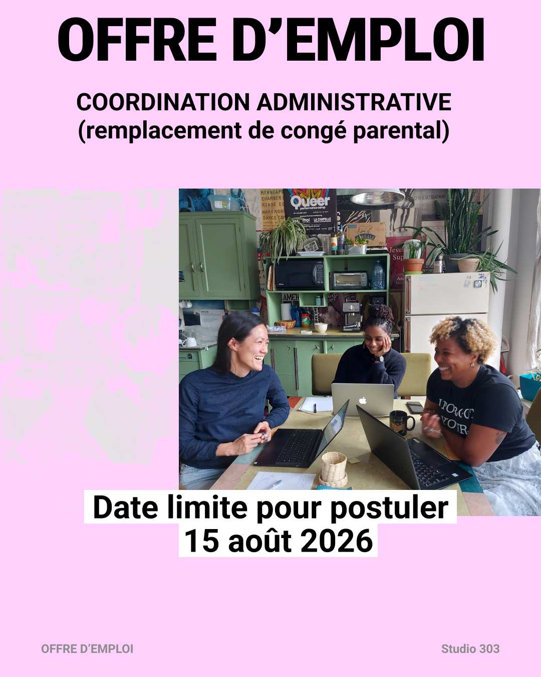 Offre d’emploi – Coordination administrative
